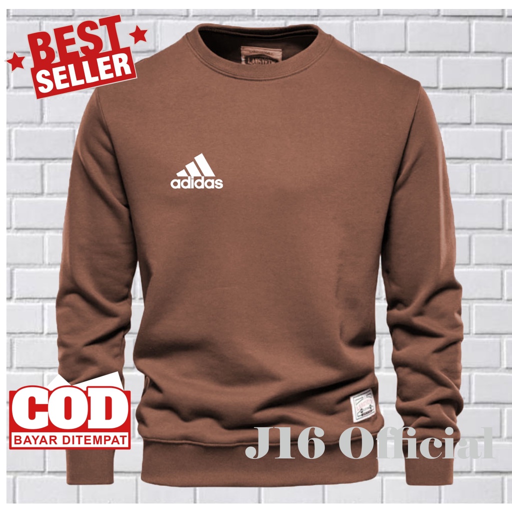 CREWNECK Sweater Distro Pria Bahan Fleece Tebal Premium