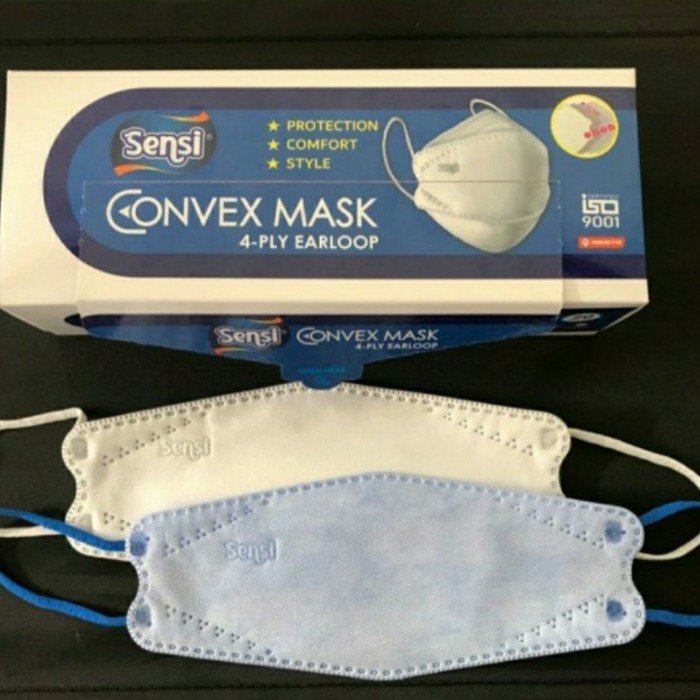 Masker Sensi Convex Mask 4 Ply | Masker Earloop 4 Ply | Masker Sensi / masker korea KF94 1 Box 20pc