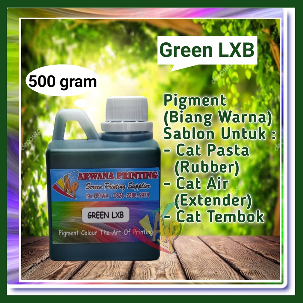 

Pigment Biang Warna Cat Sablon Green LXB 500 Gram