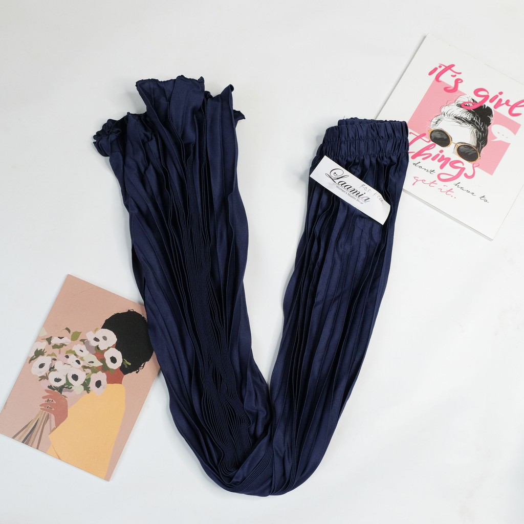 ROK PLISKET KLOK MAYUNG HYGET BY LAAMIA HIJAB-mayung hyget_navy
