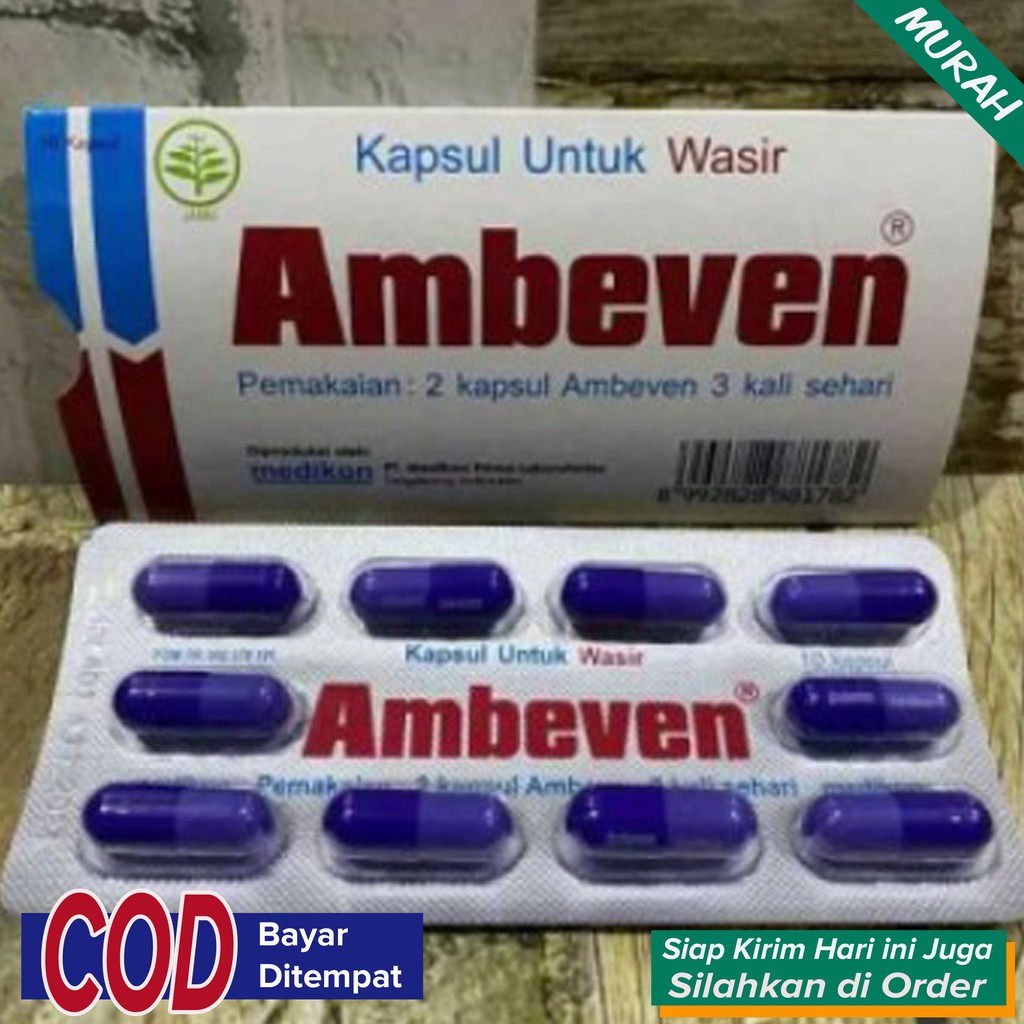 Obat Wasir Obat Ambeien AMPUH murah BEST SELLER ~ Ambeven strip isi 10 kapsul