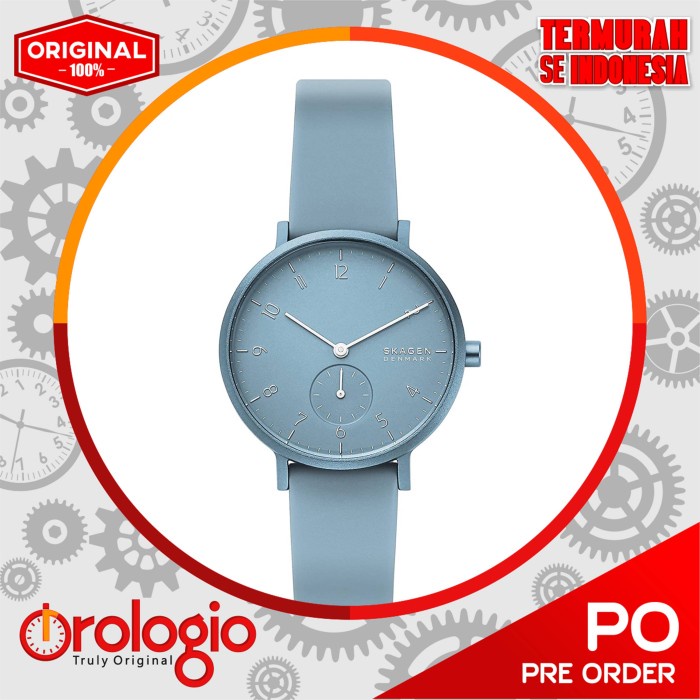 Skagen Aaren Colored Silicone Quartz Minimalistic 36mm Watch SKW2764