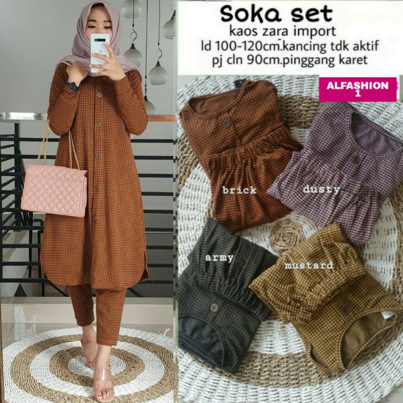 136 SETELAN ZARA IMPORT >> SOKA SET BY ALFASHION