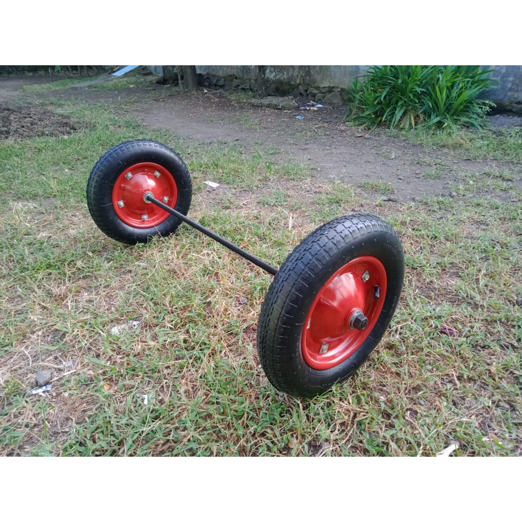 Roda 13 Inchi 1 Set Untuk  Roda Gerobak Roda Kereta Dorong Dsb