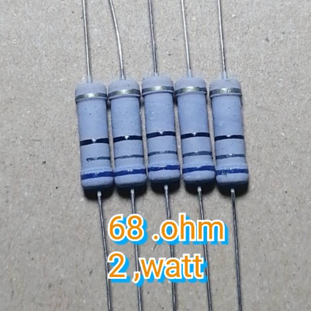 RESISTOR, 68 ohm ,2 ,WATT ,METALKARBON