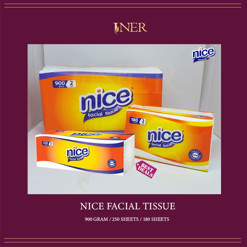 Tissue NICE Facial 900 Gram / Tissue NICE 250 lbr / Tissue NICE 180 lbr