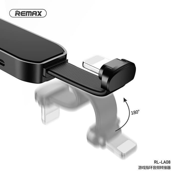 Remax Dual Lightning Audio Adapter On Finger Loop For Game RL-LA08i - original remax