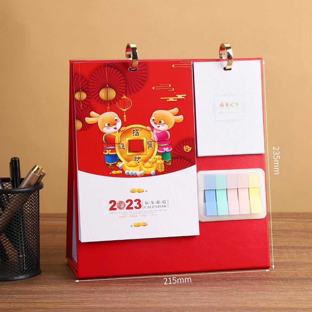 Mxbeauty 2023kalender Desktop Multifungsi Rabit Memo Pad Notepad Dekorasi Rumah Kalender Berdiri Dengan Planner Sticky Notes