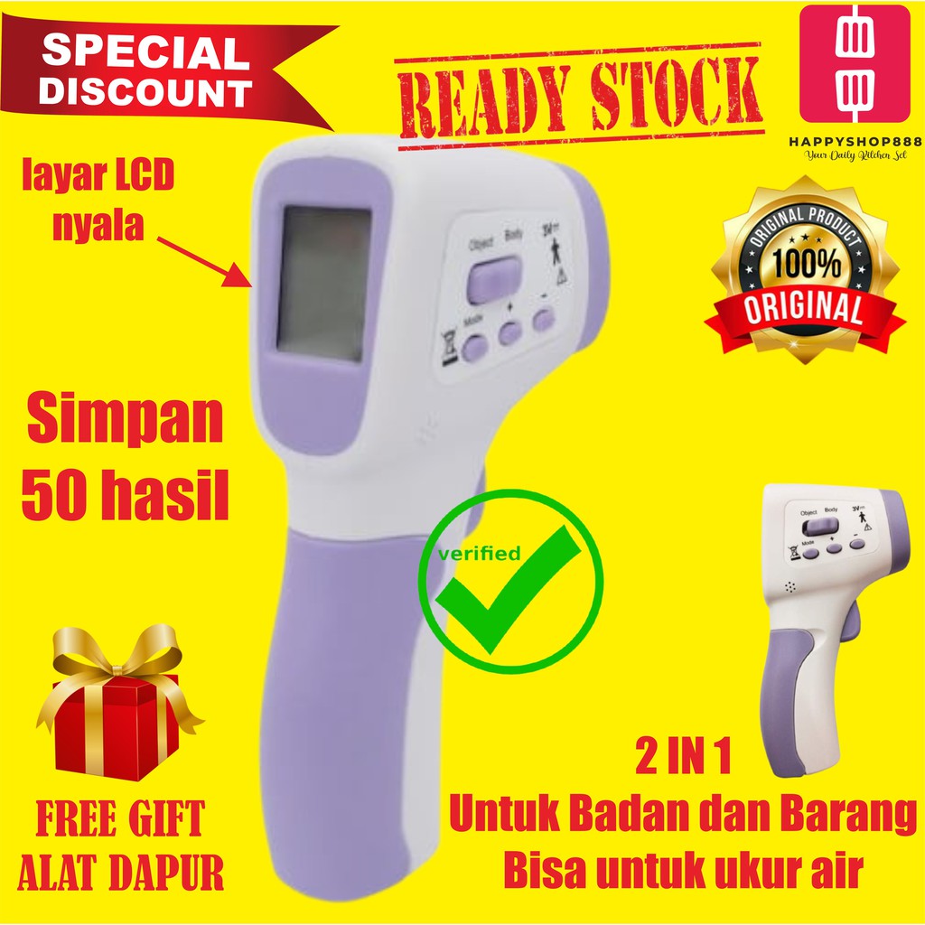 Termometer Infrared Non Contact Digital Suhu Badan Monitor Thermometer B.WELL WF-1000 B.WELL+