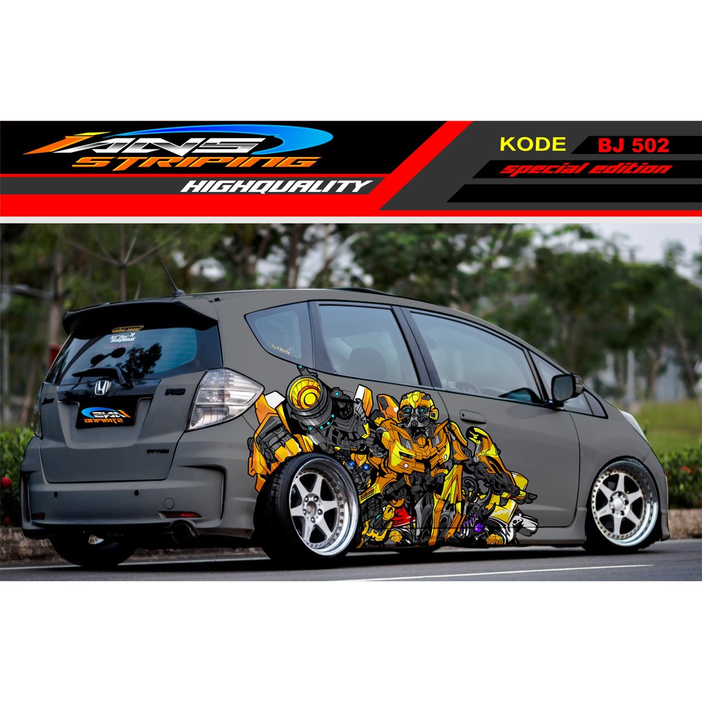 STICKER MOBIL JAZZ BRIO TRANSFORMER / DECAL STICKER MOBIL / STICKER MOBIL TERBARU / STIKER BABELBE