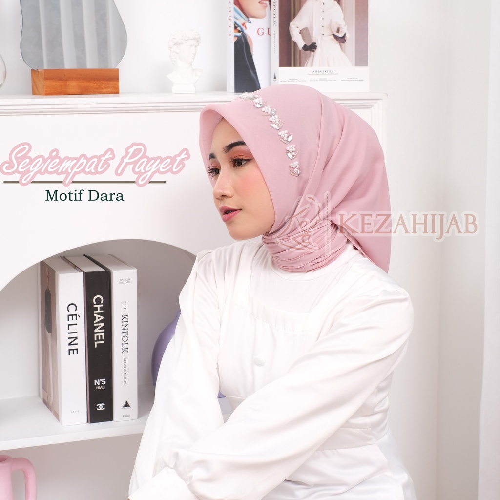Keza - Segiempat Payet Motif Dara &amp; Tiara /Hijab Payet Motif Dara &amp; Tiara/Hijab Segiempat Payet Payet 50++ WARNA Part 2
