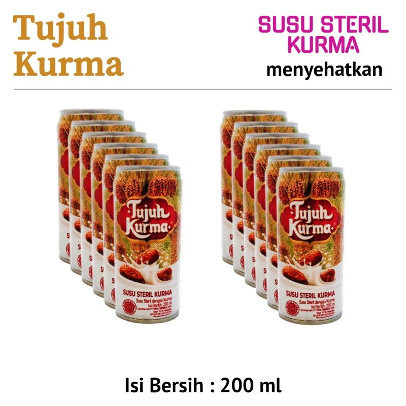 

SUSU STERIL TUJUH KURMA - NETTO 200 ML// 7 KURMA MINUMAN SEHAT MURAH