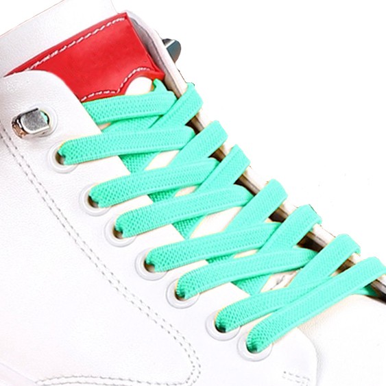 MR Shoelaces EF14 Elastic Tosca (Turquoise) Tali Sepatu Flat Elastis 100cm