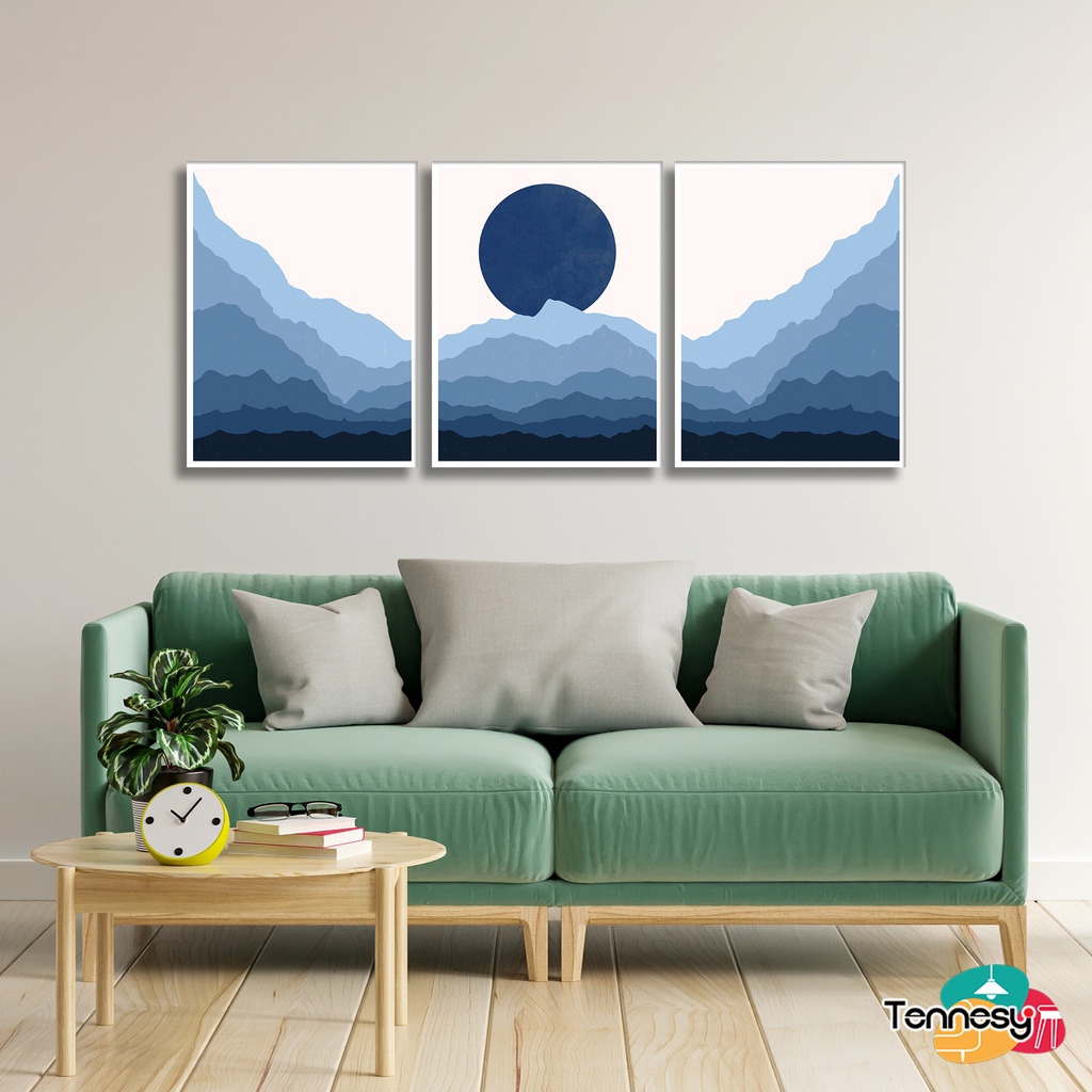 TENNESY HIASAN DINDING FULL SET PEMANDANGAN GUNUNG MOUNTAIN 15x20CM 3 PANEL WALL DECOR PAJANGAN KAYU DEKORASI DINDING KAMAR TIDUR RUMAH