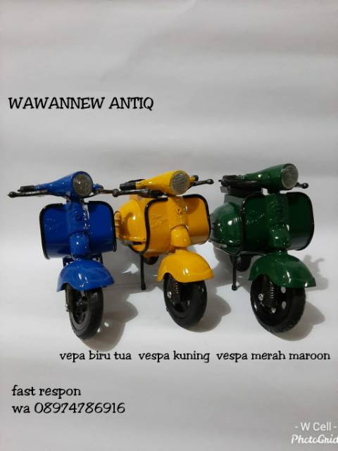 COD Diecast Miniatur Vespa Murah Cocok Untuk Buat Koleksi dan Kado