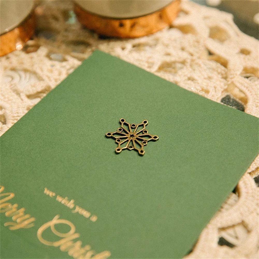 R-flower Gold Embossed Chrismas Card Merry Christmas Kartu Pesan Berkah Xmas Pesta Undangan Surat