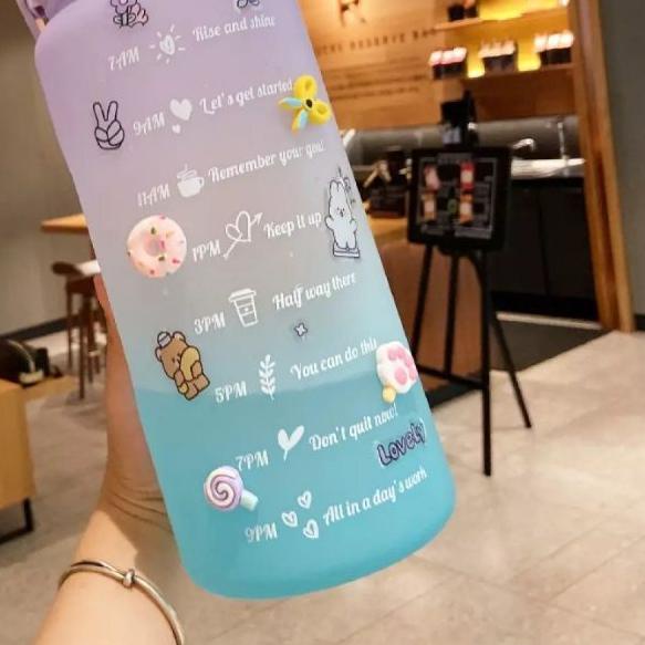 ℮ [DGB] BOTOL MINUM VIRAL MOTIVASI GRADASI 2 LITER STIKER 2D 3D 2L ➸