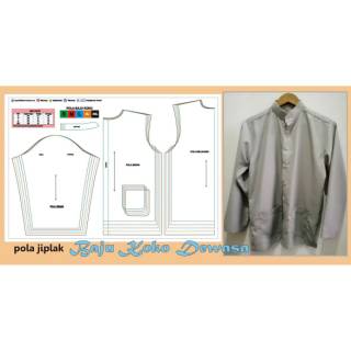 Pola Baju Koko Dewasa Pilihan Size S M L Xl Shopee Indonesia