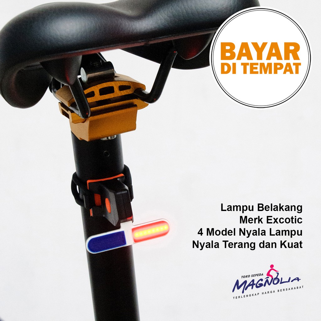 Lampu Sepeda Rear Light Safety Light LED USB Aksesoris Sepeda Lipat Seli MTB Gunung Aksesoris Sepeda