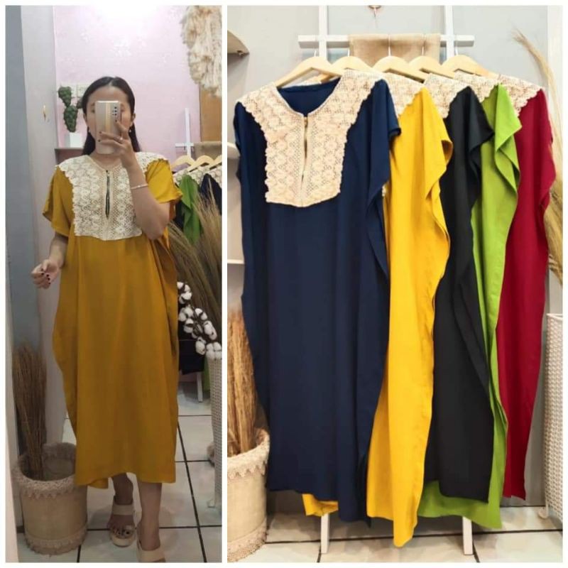 daster renda arab/kelelawar/motif polos