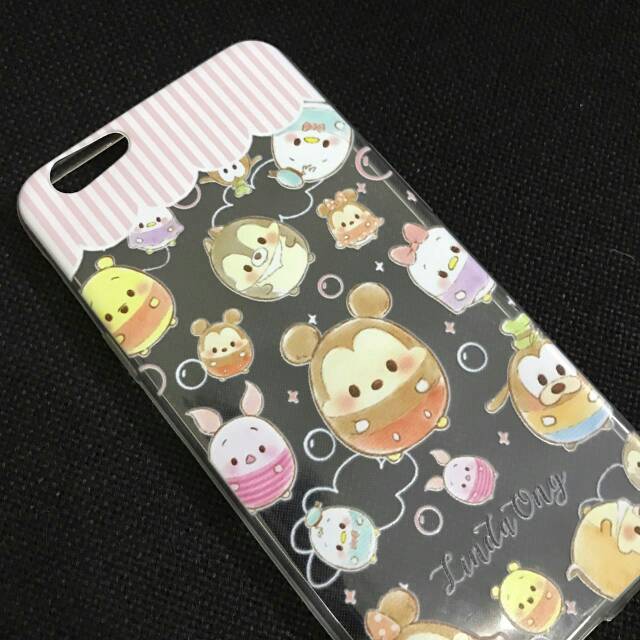 Custom case disney ufufy bisa kasih nama soft case transparan