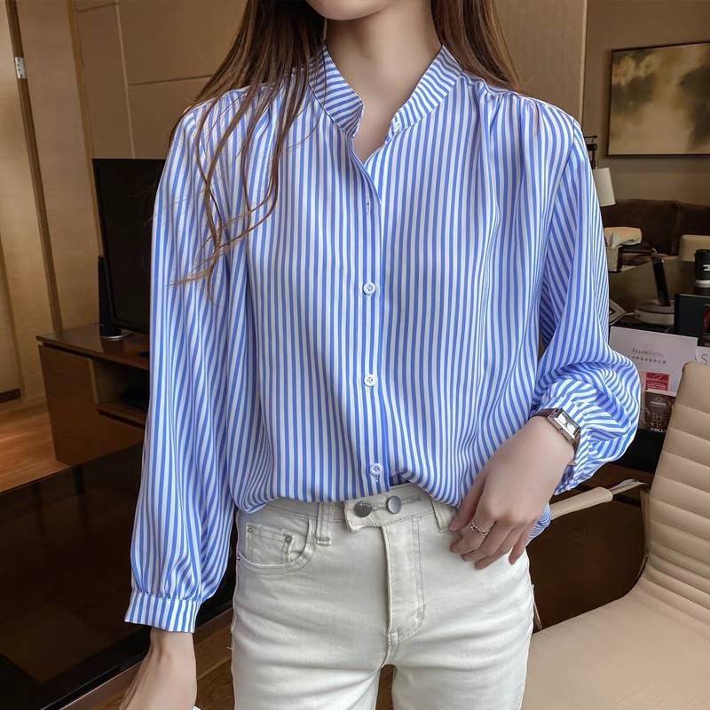 SAMIRA TOP -  blouse salur / blouse murah / atasan salur / korean blouse / top salur