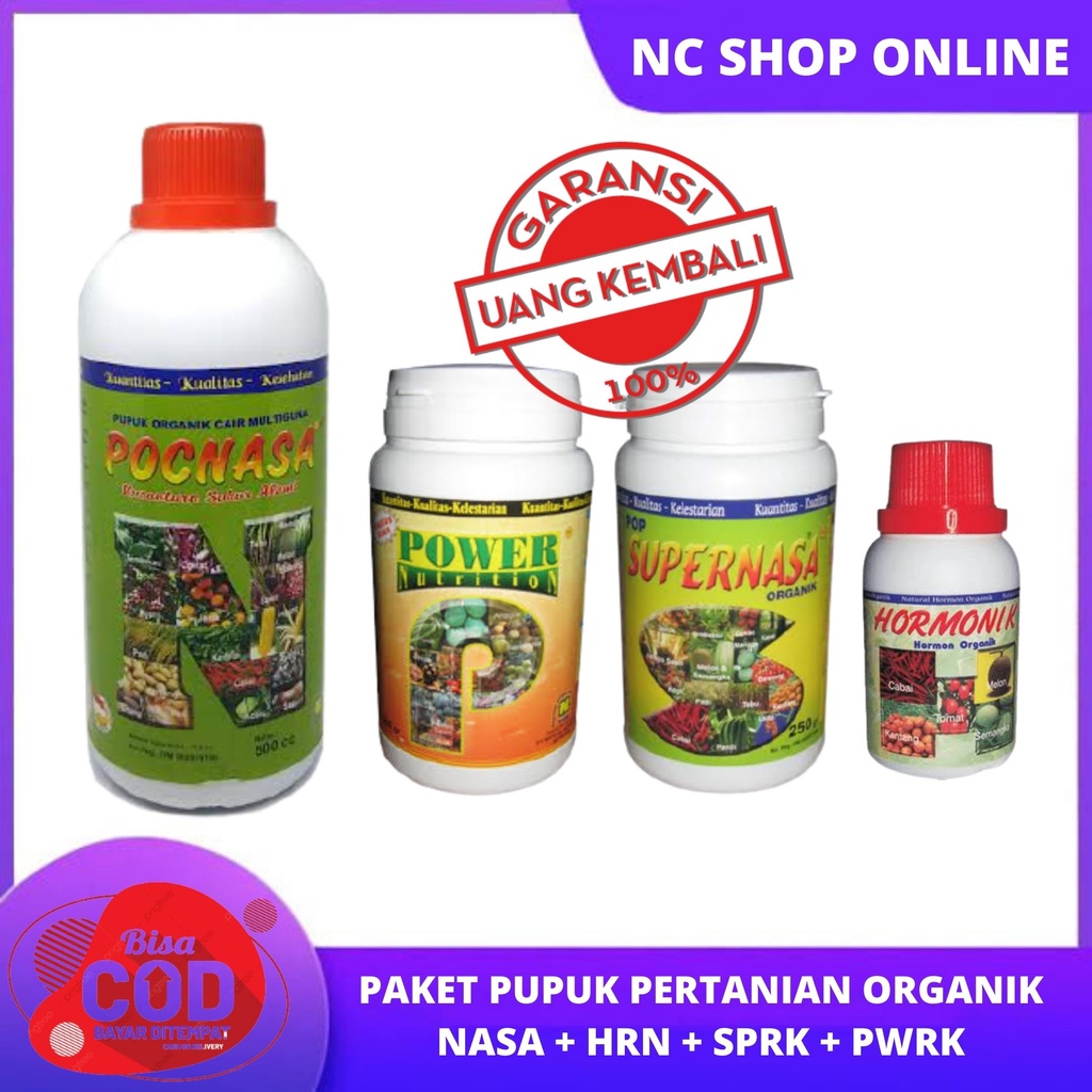 PAKET PUPUK NASA paket pertanian NASA / pupuk organik nasa lengkap / penambah nutrisi tumbuhan 4 in 