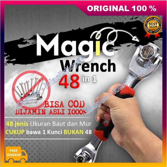 [BISA COD] Kunci Pas Multifungsi Wrench Kunci Pas Set Serbaguna 48in1 100% ORIGINAL