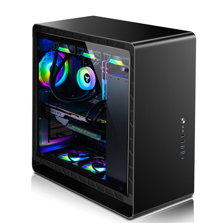 Casing Jonsbo UMX6-G BLACK - EATX/ATX - Aluminum Case