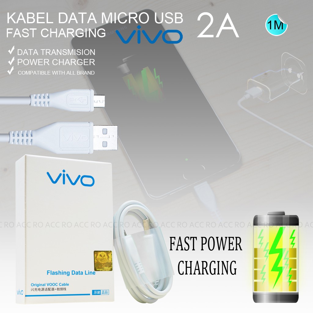 [RO ACC] VIVO KABEL DATA 2A FAST CHARGING MICRO USB ORIGINAL