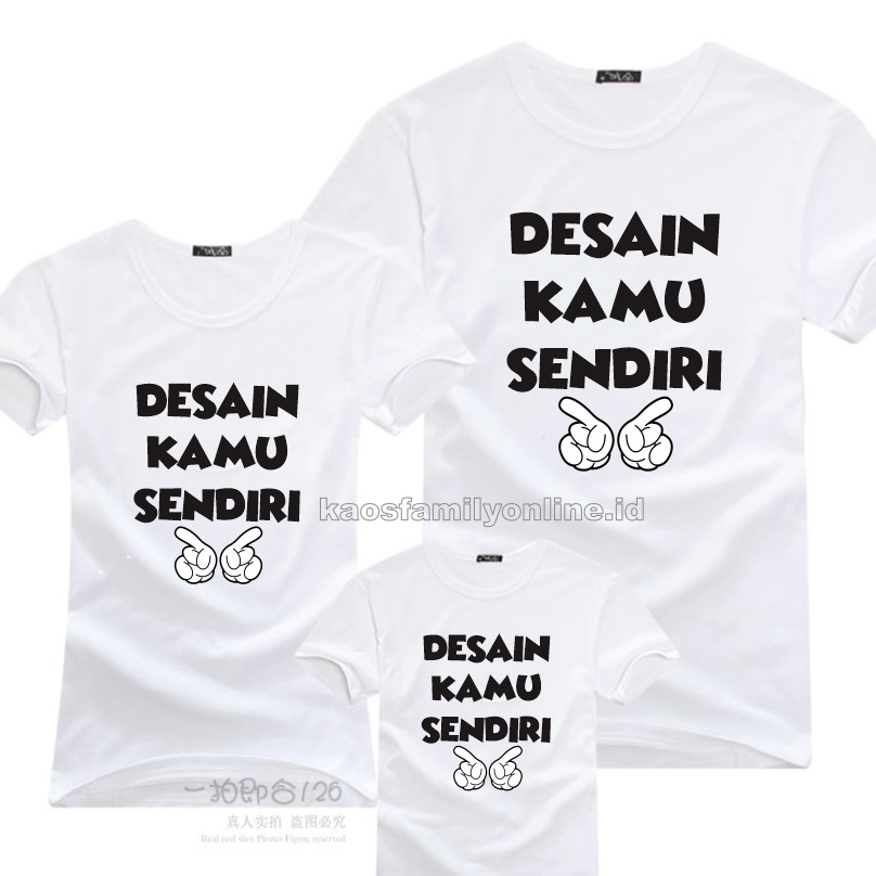 Kaos Request FREE Nama Tulisan Custom Desain / Baju Kaos Ulang Tahun Keluarga Family Couple / Kaos U