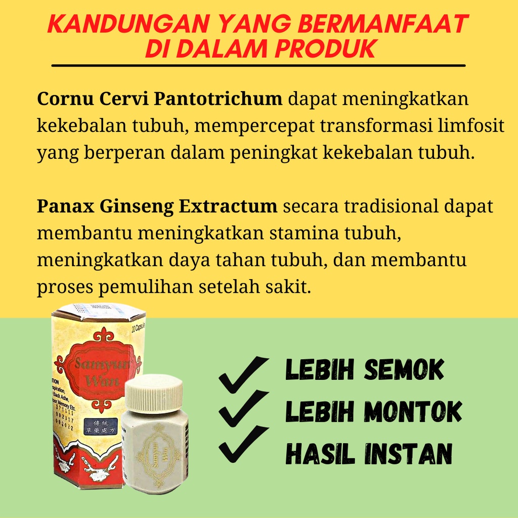 OBAT GEMUK BADAN SAM YU WAN WISDOM SAMYUNWAN PENGGEMUK BADAN BPOM