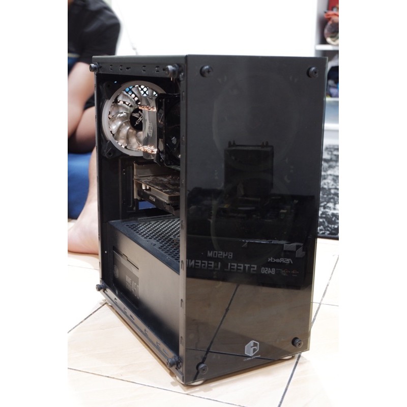 (Sepaket) Casing cube gaming + intel i3 2120 + mobo asrock h61m vs + fan proci deepcool