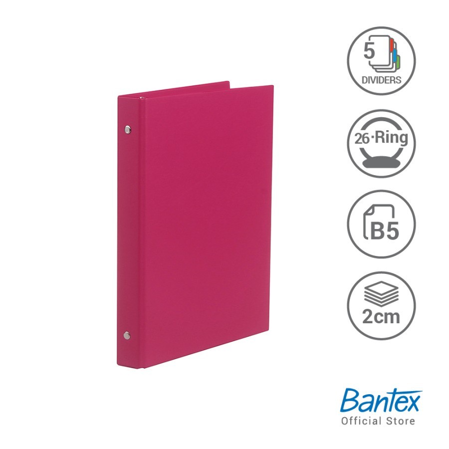 

BUKU BINDER NOTE B5 BANTEX 1326 WARNA PINK