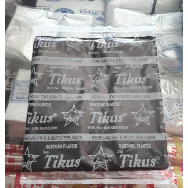 Kresek Cap Tikus ukuran 15 / Kresek Tikus Hitam Kecil / Kresek Kecil