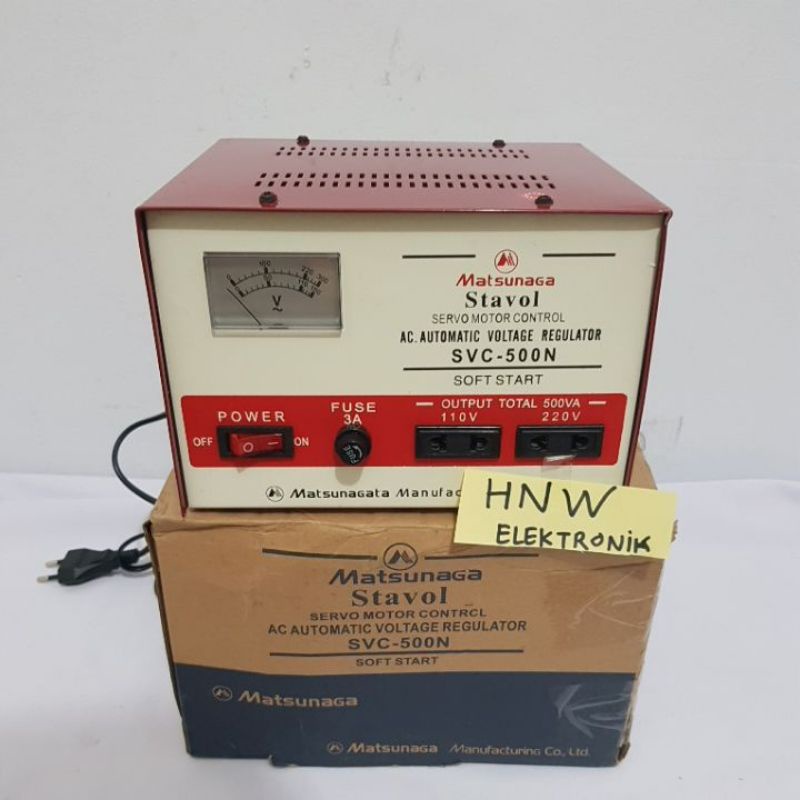 Stavol Matsunaga 500w 500watt 500 watt stabilizer SVC 500 VA