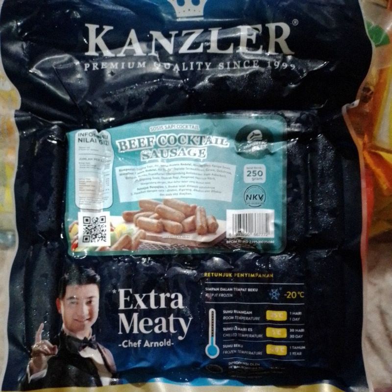 

Kanzler Beef Coktail Sosis 250gr