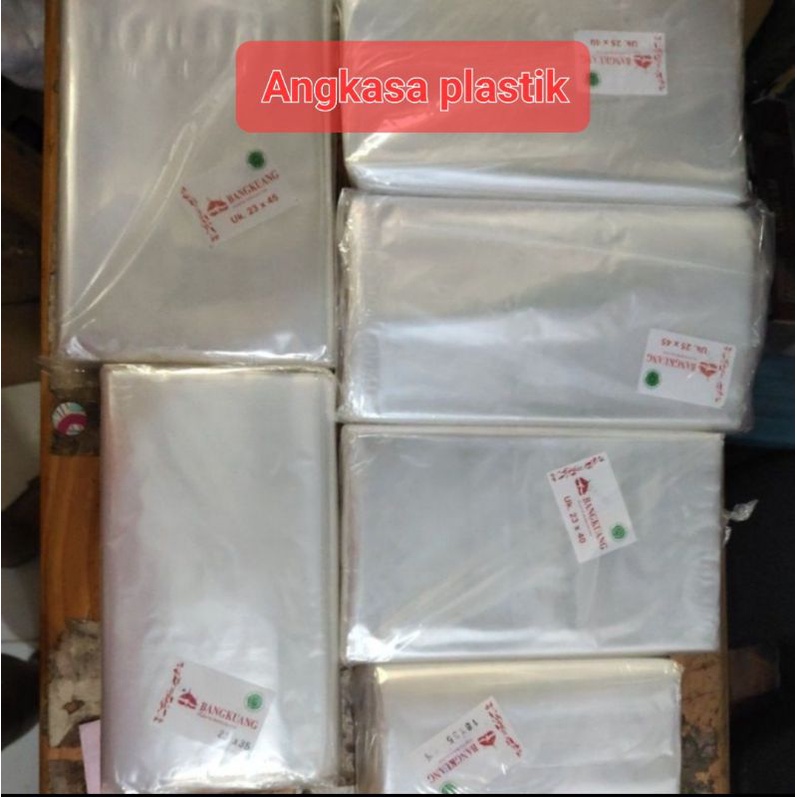 PP bangkuang / kantong plastik PP bening / 18x35/23x35/23x40/23×45/25×40/25×45
