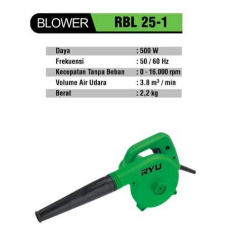 Mesin Hand Blower Ryu RBL25-1 / Mesin Blower Tangan Blower Angin Ryu RBL 25-1 Electric Blower RYU Mesin blower udara dan vacum