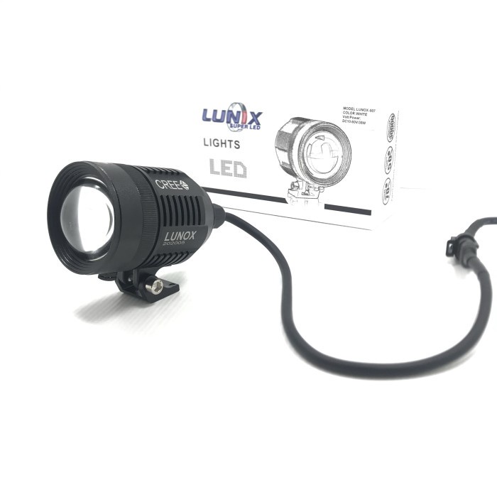 Lampu Sorot Tembak Merk LUNOX Teleskopik varian KZ30 30 watt 12 volt / Bisa Zoom / Super Terang