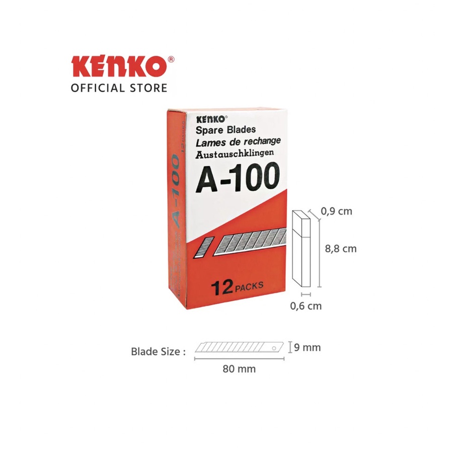 

Isi Cutter Kecil KENKO A-100 Refill Cuter Spare Blade A100