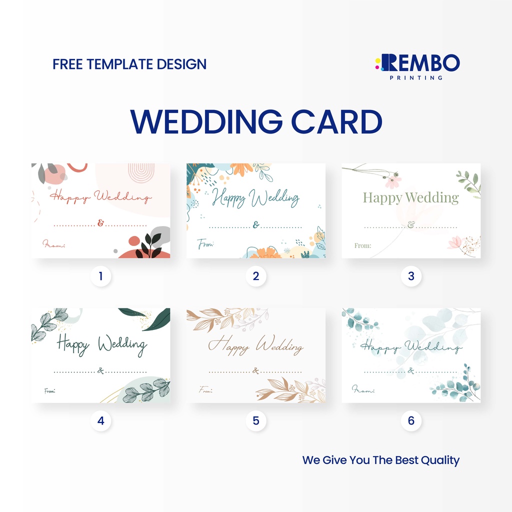 Cetak Gift Card | Wedding Card | Birthday Card | Anniversary Card | Special Day Card Custom