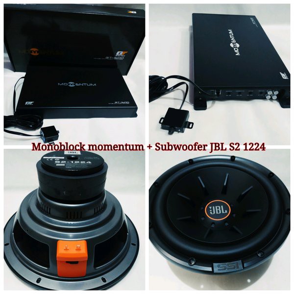 Terbaru           Paket Audio Monoblock Momentum Dan Subwoofer JBL S2-1224