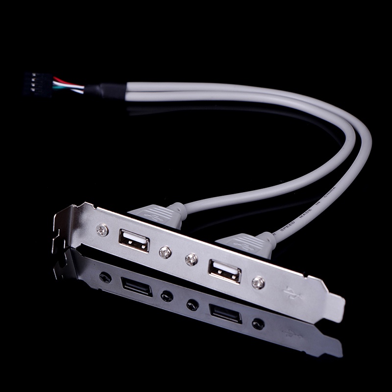 &lt; E2id &amp; &gt; 1Pc Bracket Adapter Expansion Panel Belakang 2 Port USB 2.0