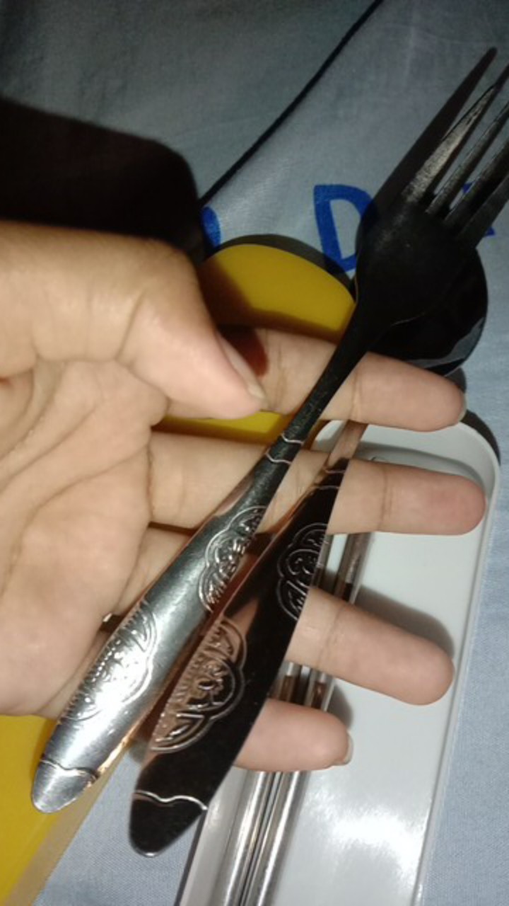 [120 Gram] Sendok Set Stainless Steel Tebel - Sendok Garpu Sumpit Alat Makan Set Premium Cod