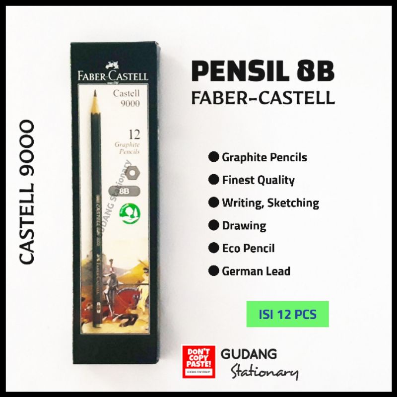 Jual Pensil 8b Faber Castell Isi 12 Piece Indonesiashopee Indonesia