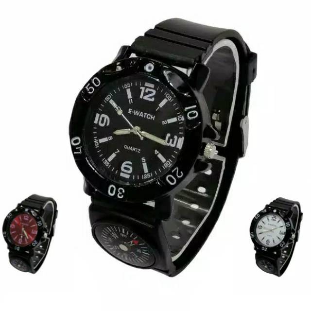 Jam Tangan Karet Pria Kompas E-WATCH