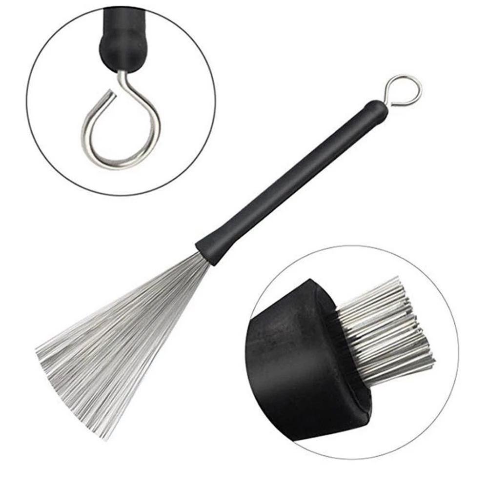 【 ELEGANT 】 Drum Brushes Portable Awet Ditarik Stik Perkusi Part Alat Pembersih Musik Cleaning