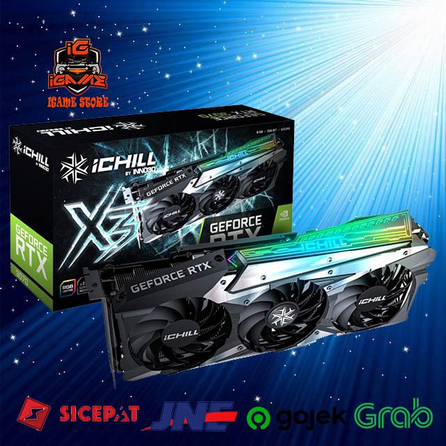 VGA INNO3D GEFORCE RTX 3070 ICHILL X3 8GB DDR6 MANTULLL GAN