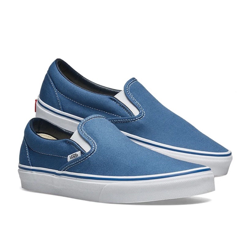 VANS SLIP ON CLASSIC NAVY WHITE ORIGINAL